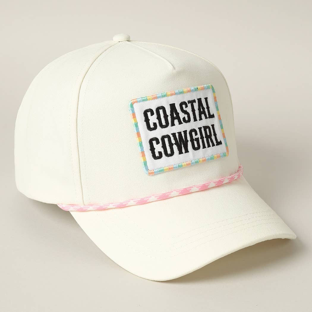 Coastal Cowgirl Embroidery Patch Trucker Hat