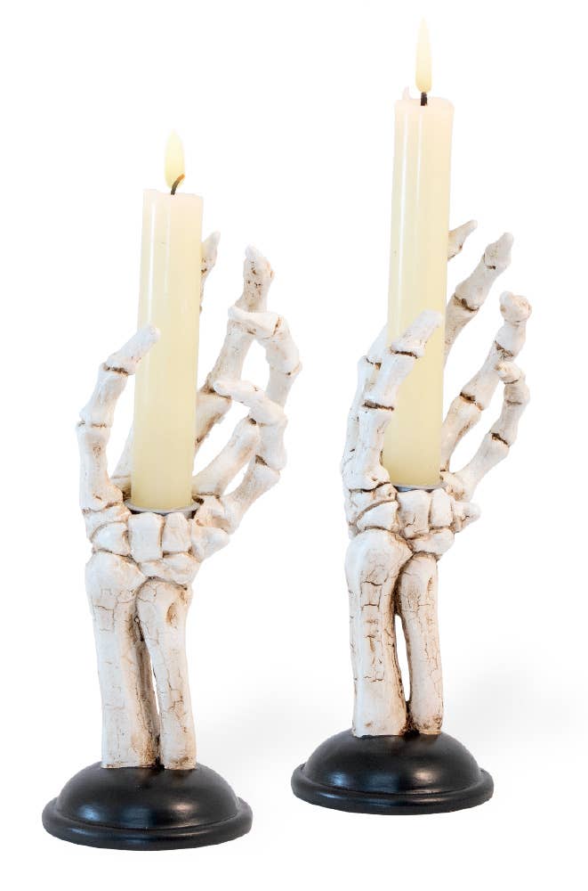 Skeleton Hand Tapers Set of 2 Halloween Décor