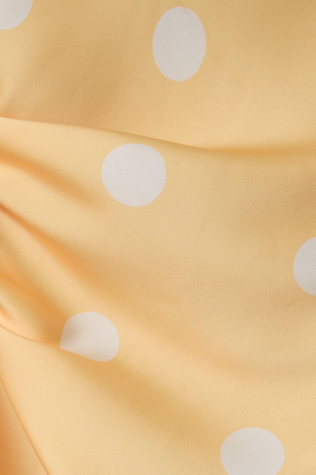 SATIN MIDI SKIRT WITH ELASTIC WAIST IN POLKA DOT