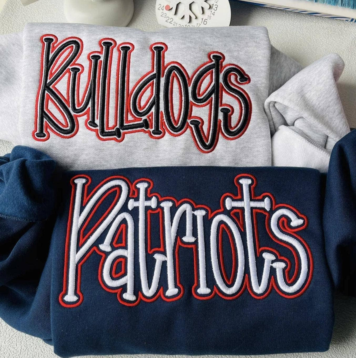 Navy and Red Patriots Sweatshirt