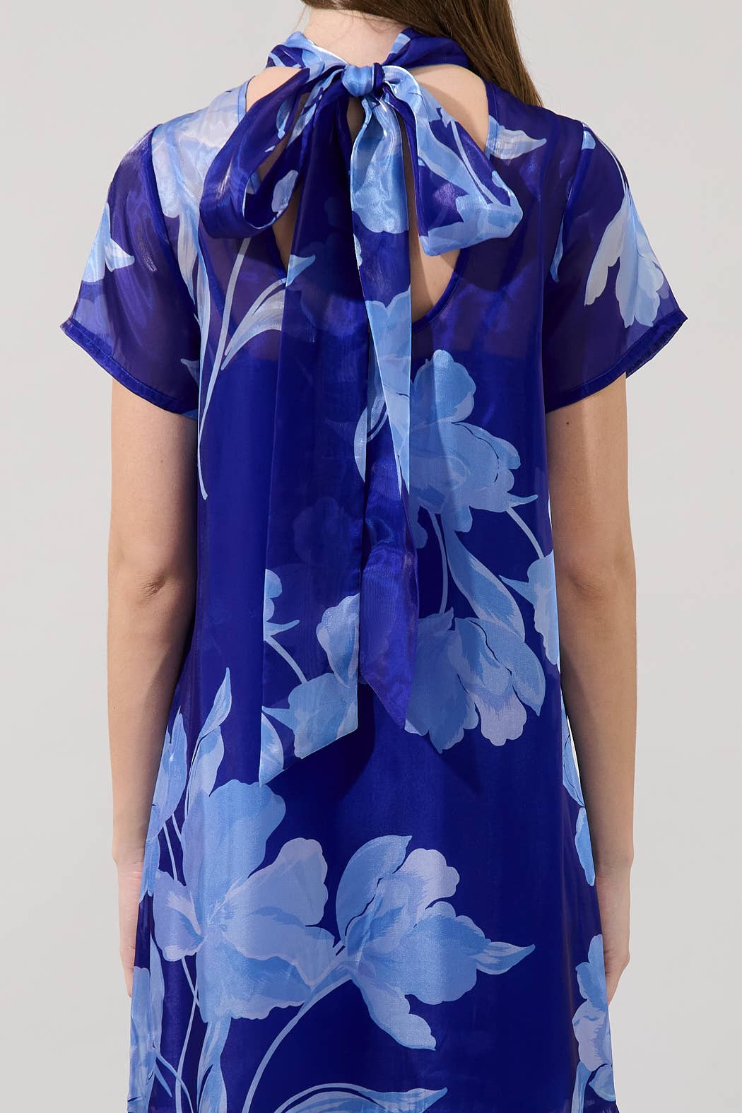 Dime Organza Mockneck Maxi Dress Floral