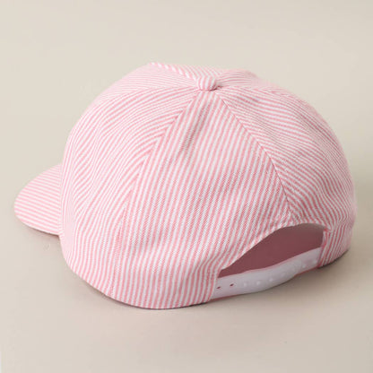Lobster Embroidered Patch Seersucker Trucker Hat