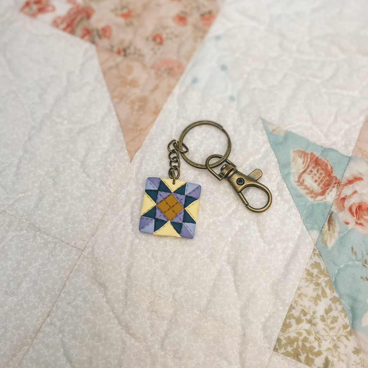 Quilted Style Keychains