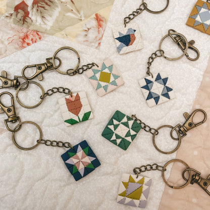 Quilted Style Keychains