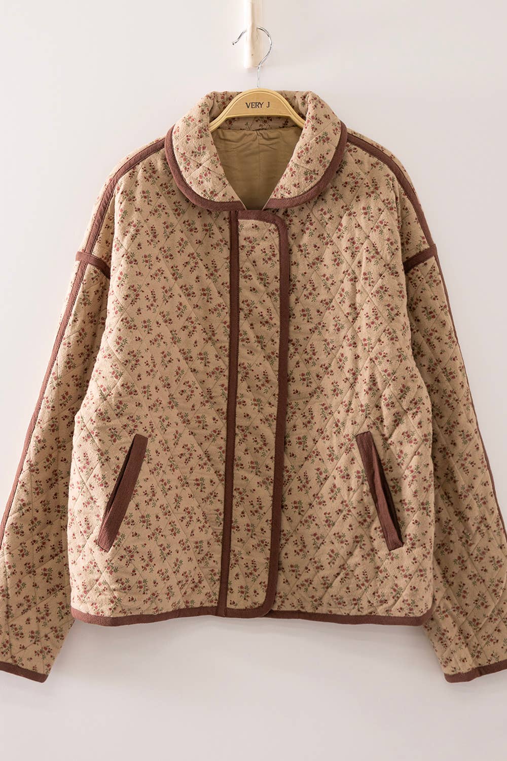 NJ90412-Floral Quilted Jacket