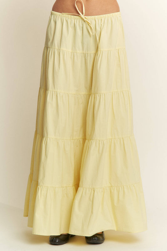 Cotton Tiered Maxi Skirt