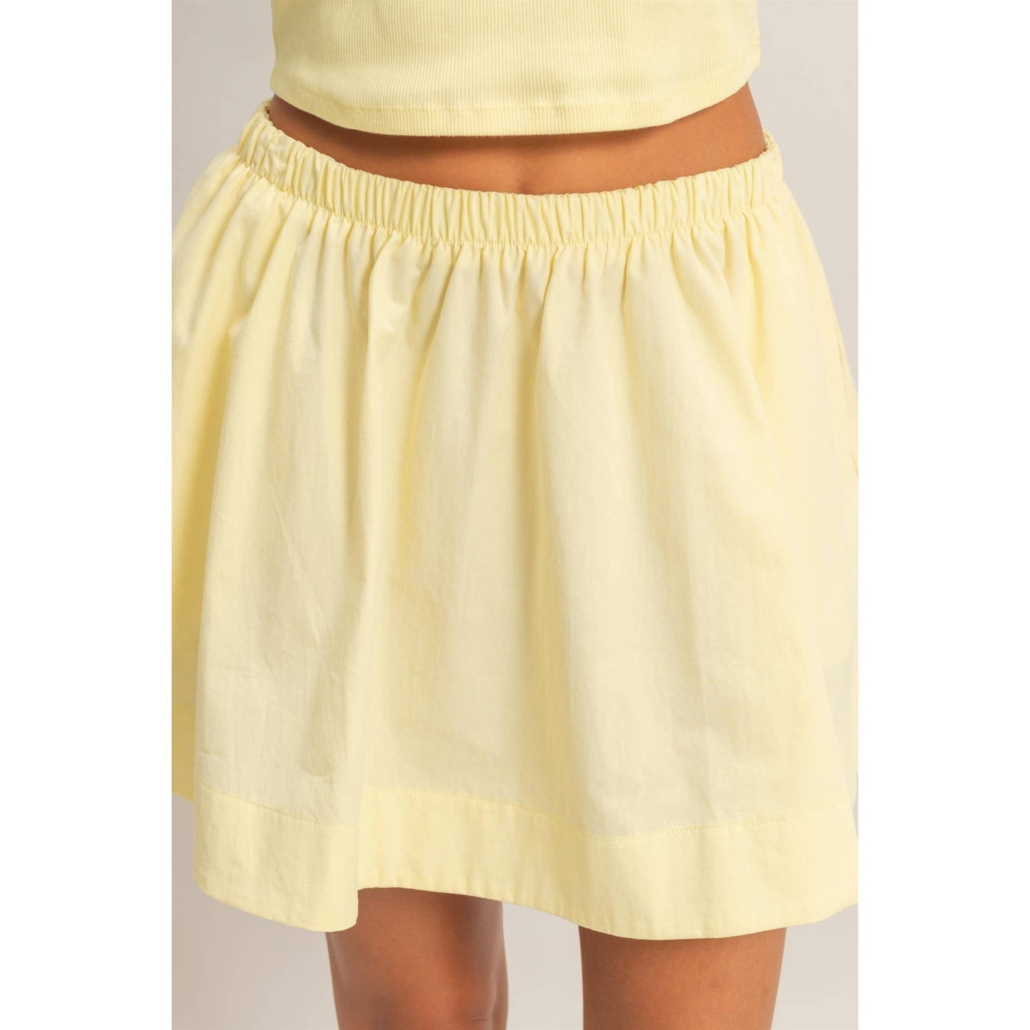 Sleeveless Ribbed Top And Skirt Set