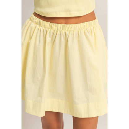 Sleeveless Ribbed Top And Skirt Set
