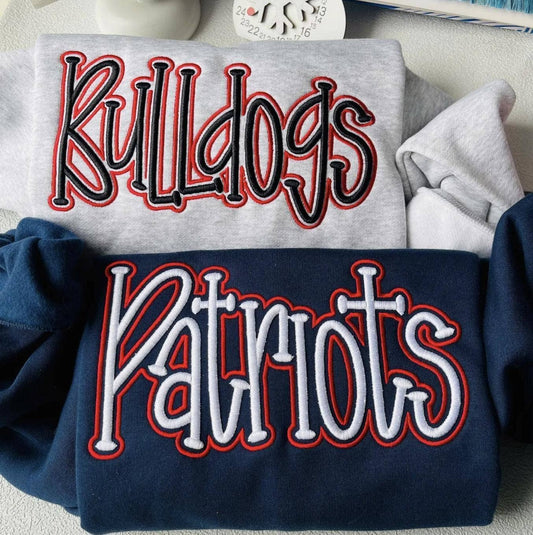 Navy and Red Patriots Sweatshirt