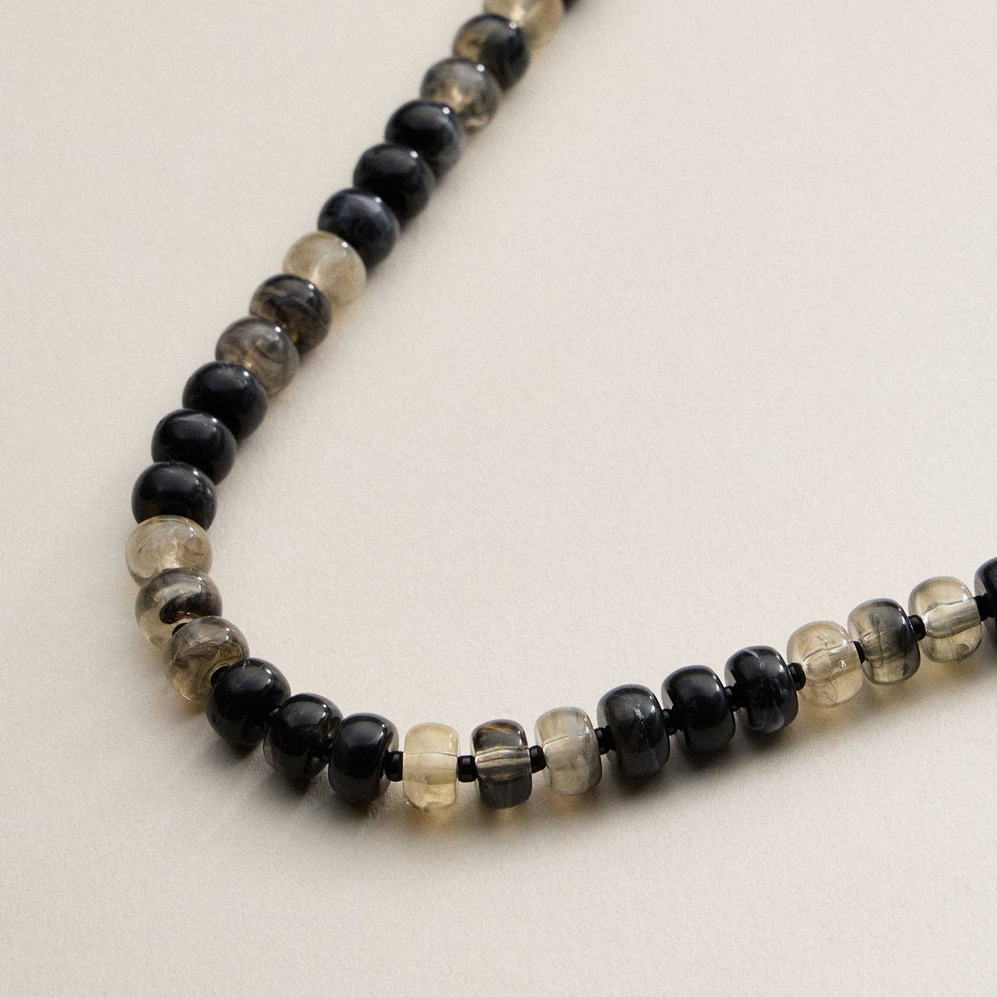 Gradient Color Round Disc Beaded | Necklace
