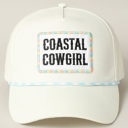 Coastal Cowgirl Embroidery Patch Trucker Hat
