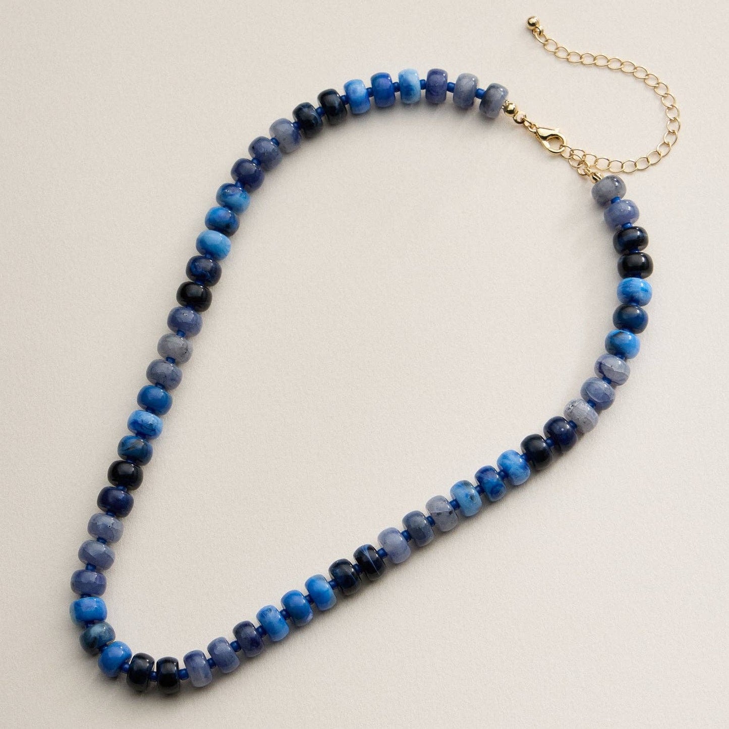 Gradient Color Round Disc Beaded | Necklace