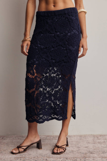 Crochet Lace Midi Skirt FWSK003