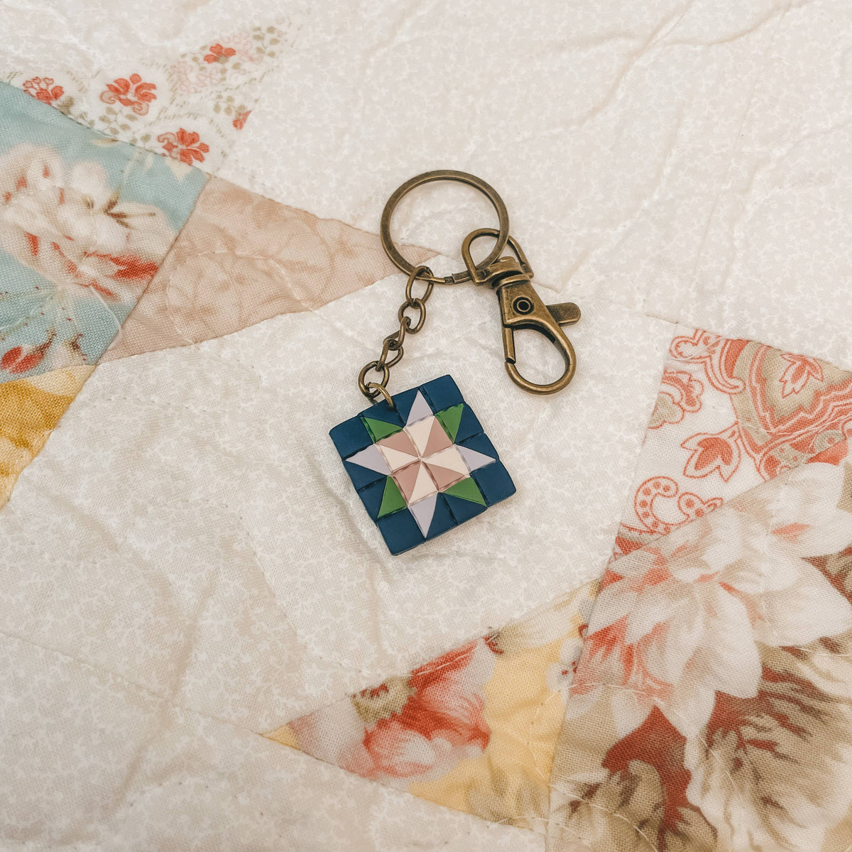 Quilted Style Keychains