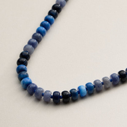 Gradient Color Round Disc Beaded | Necklace