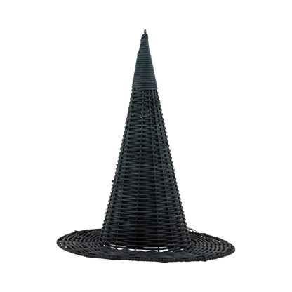 Natural Rattan Witch Hat - 18"
