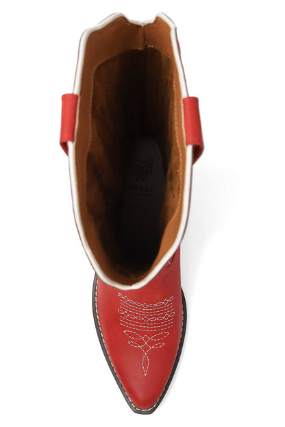 Red Radiant Star Western Boots