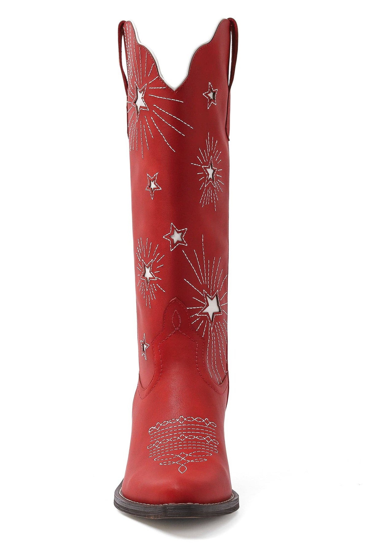 Red Radiant Star Western Boots